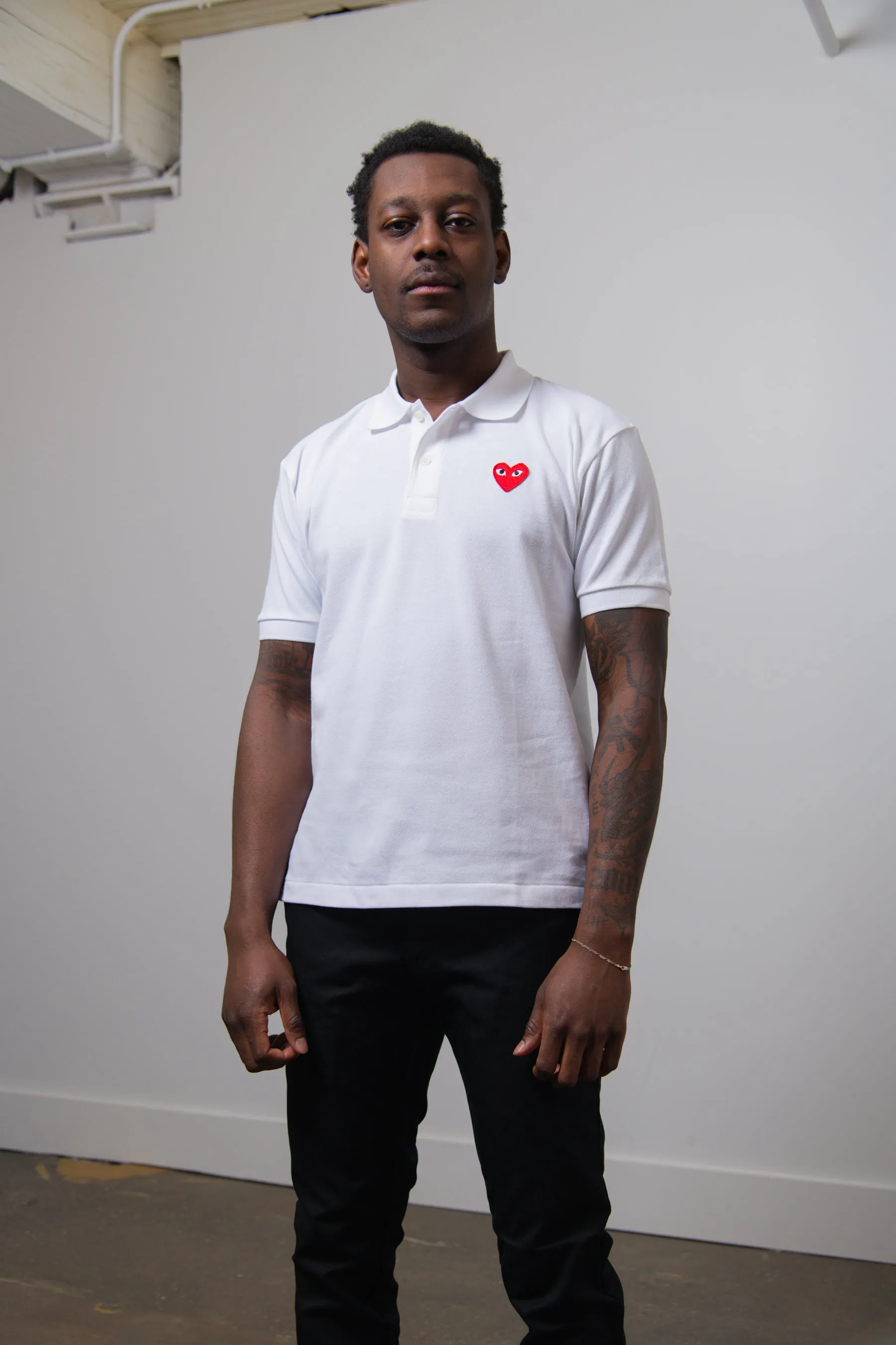 Polo Shirt White/Red T006 sold by Nomad product image thumbnail 2