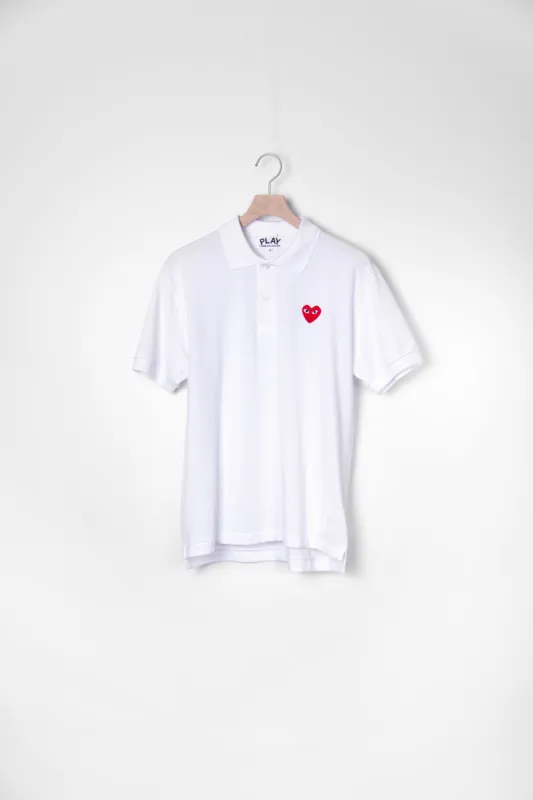 Polo Shirt White/Red T006 sold by Nomad