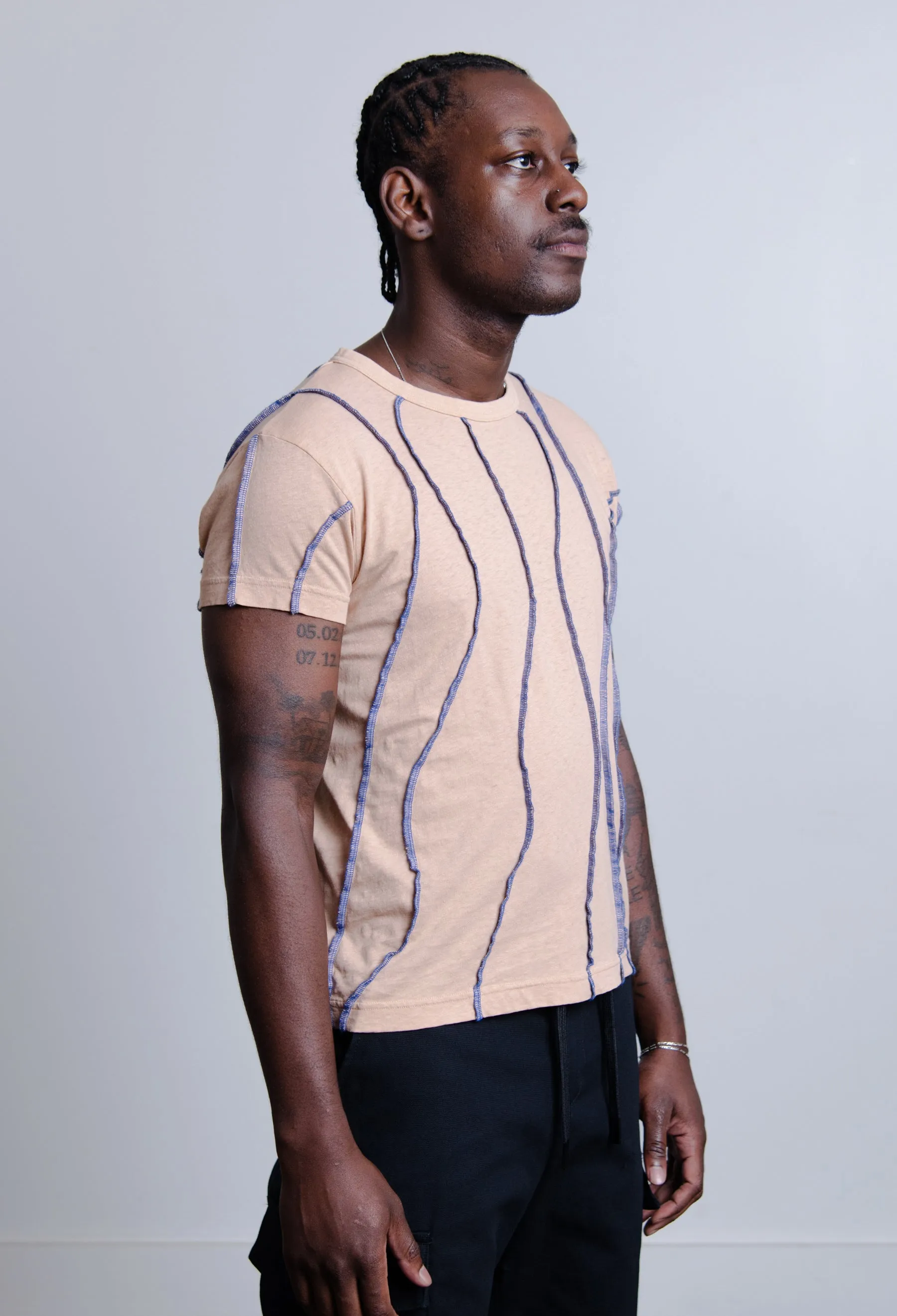 Piping Tee Dusty Pink TSHI000411 sold by Nomad product image thumbnail 3