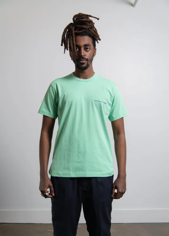 Short Sleeve Chest Print Logo Tee Green T020 sold by Nomad