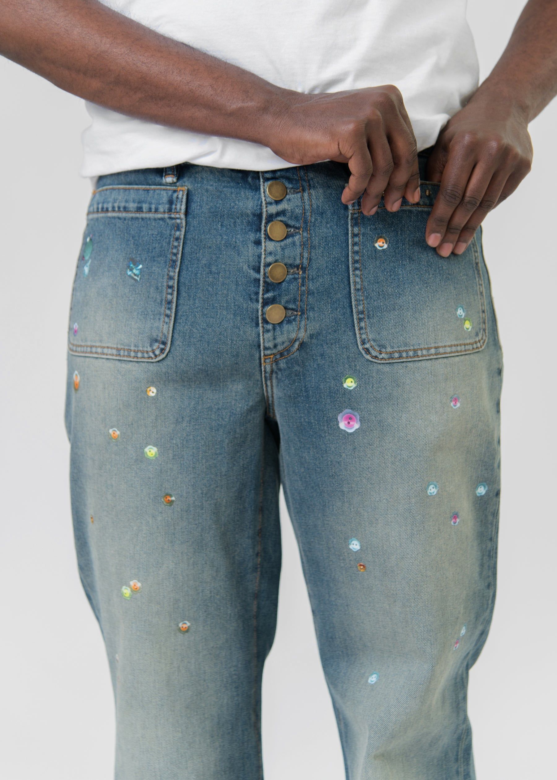 Graphic Denim Mid Blue TROU000820 sold by Nomad product image thumbnail 9