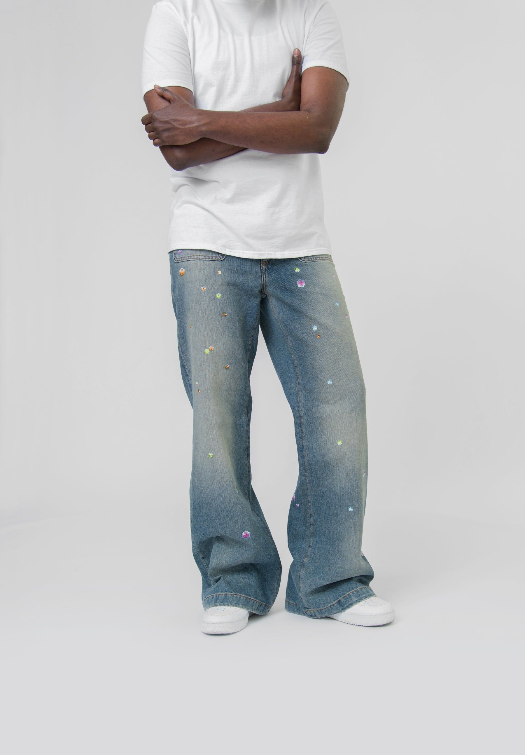 Graphic Denim Mid Blue TROU000820 sold by Nomad