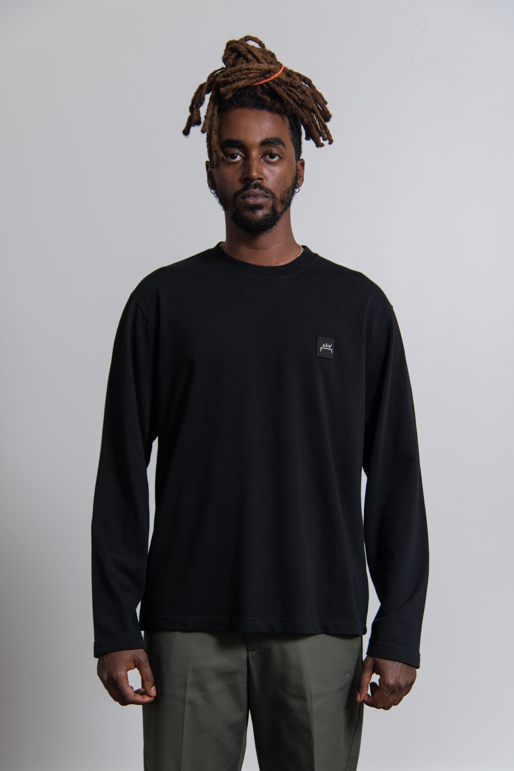 Long Sleeve Essentials Logo Tee Black TS044 sold by Nomad