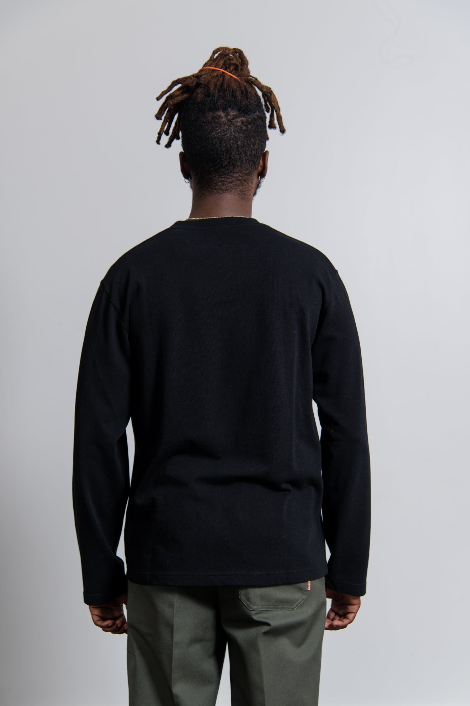 Long Sleeve Essentials Logo Tee Black TS044 sold by Nomad product image thumbnail 4