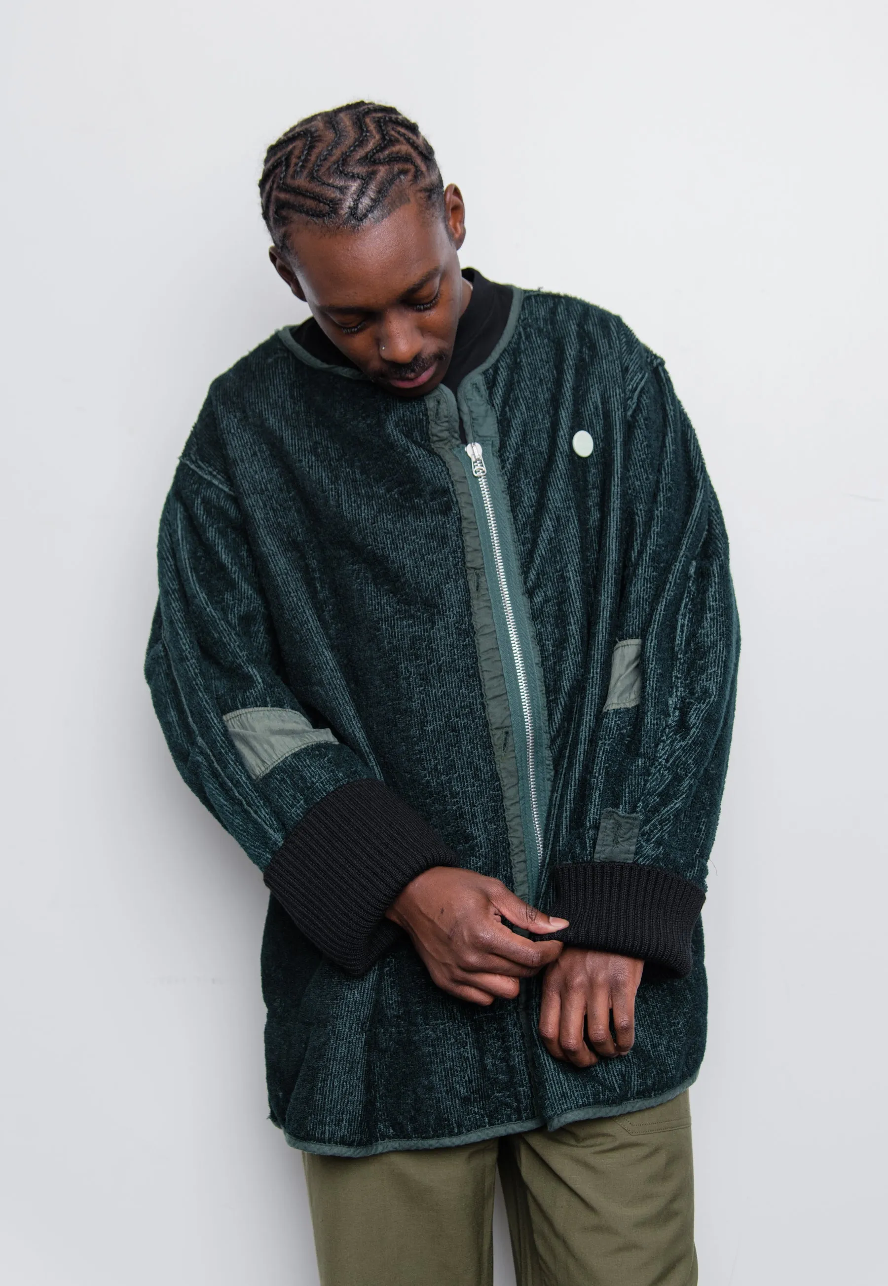 Re-Work Wool Liner Jacket Kombu Green sold by Nomad