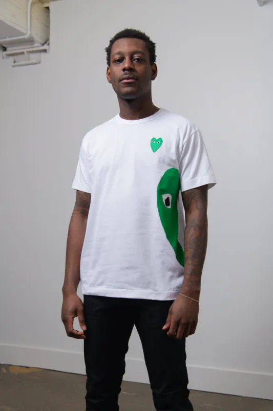 Emblem Print Tee White/Green T062 sold by Nomad