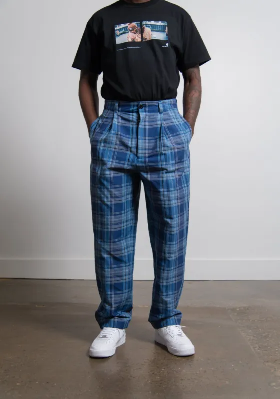 Check Trouser Blue/Navy TROU000504 sold by Nomad