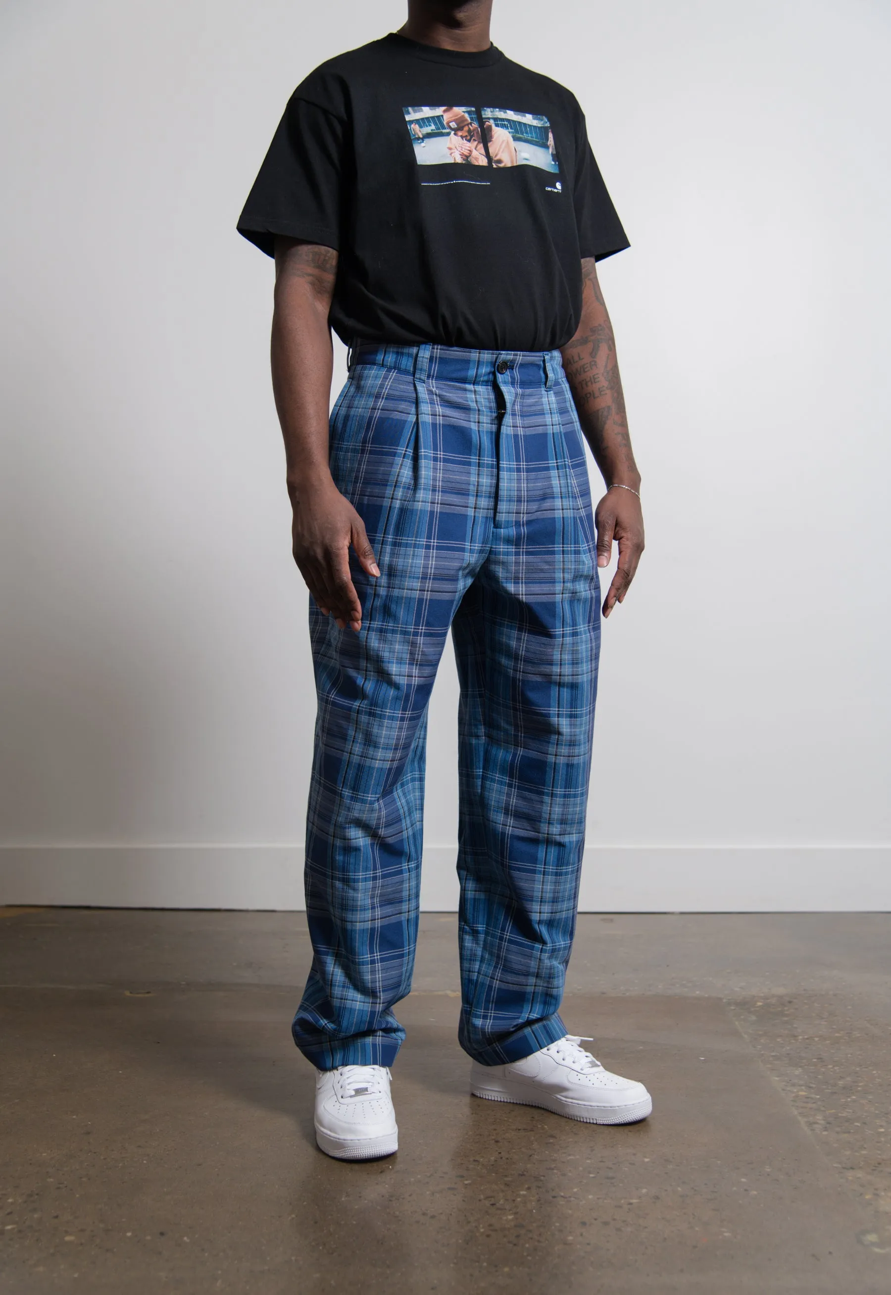 Check Trouser Blue/Navy TROU000504 sold by Nomad product image thumbnail 3
