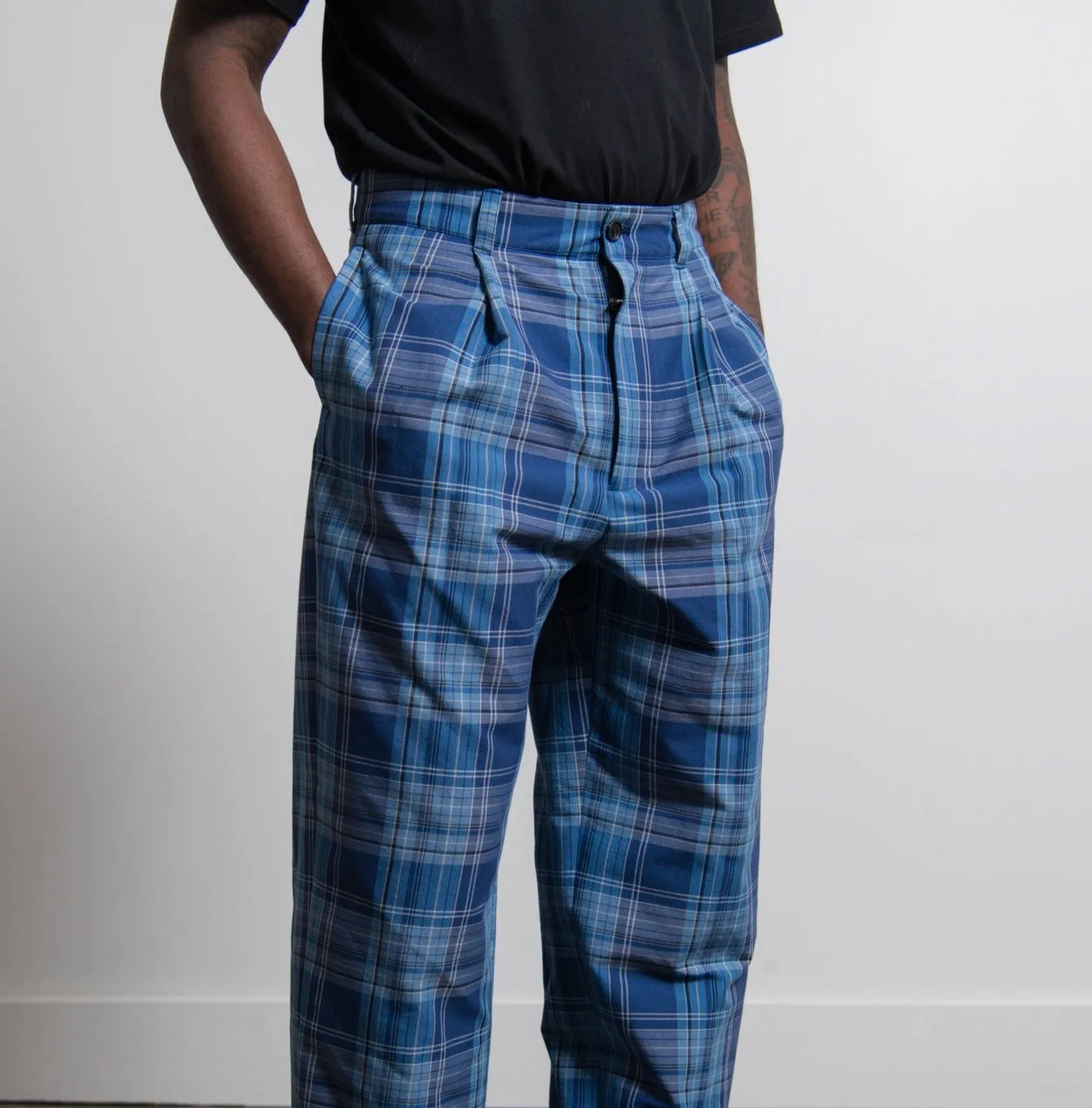 Check Trouser Blue/Navy TROU000504 sold by Nomad product image thumbnail 2