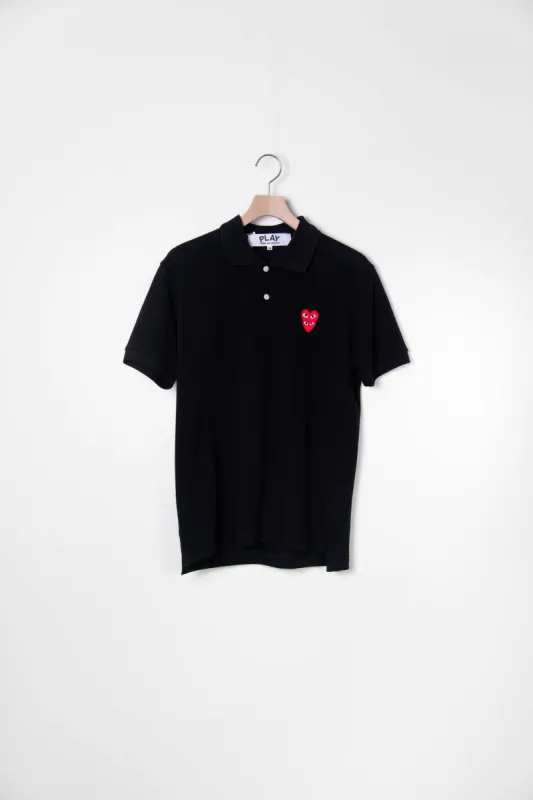 Layered Double Emblem Polo Black/Red T290 sold by Nomad