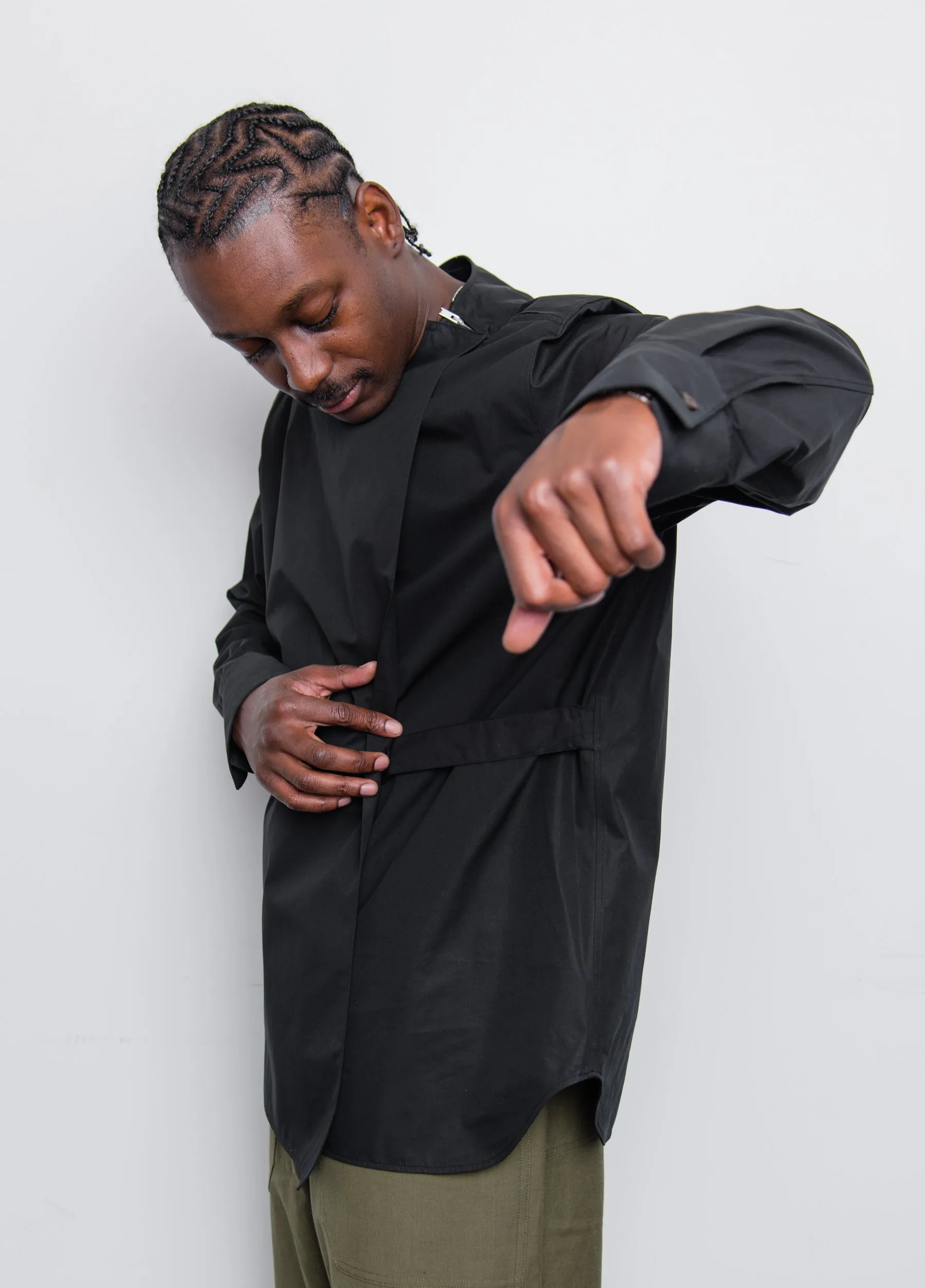 Heavy Organic Cotton Poplin Shirt Black J21DL0032 sold by Nomad product image thumbnail 5