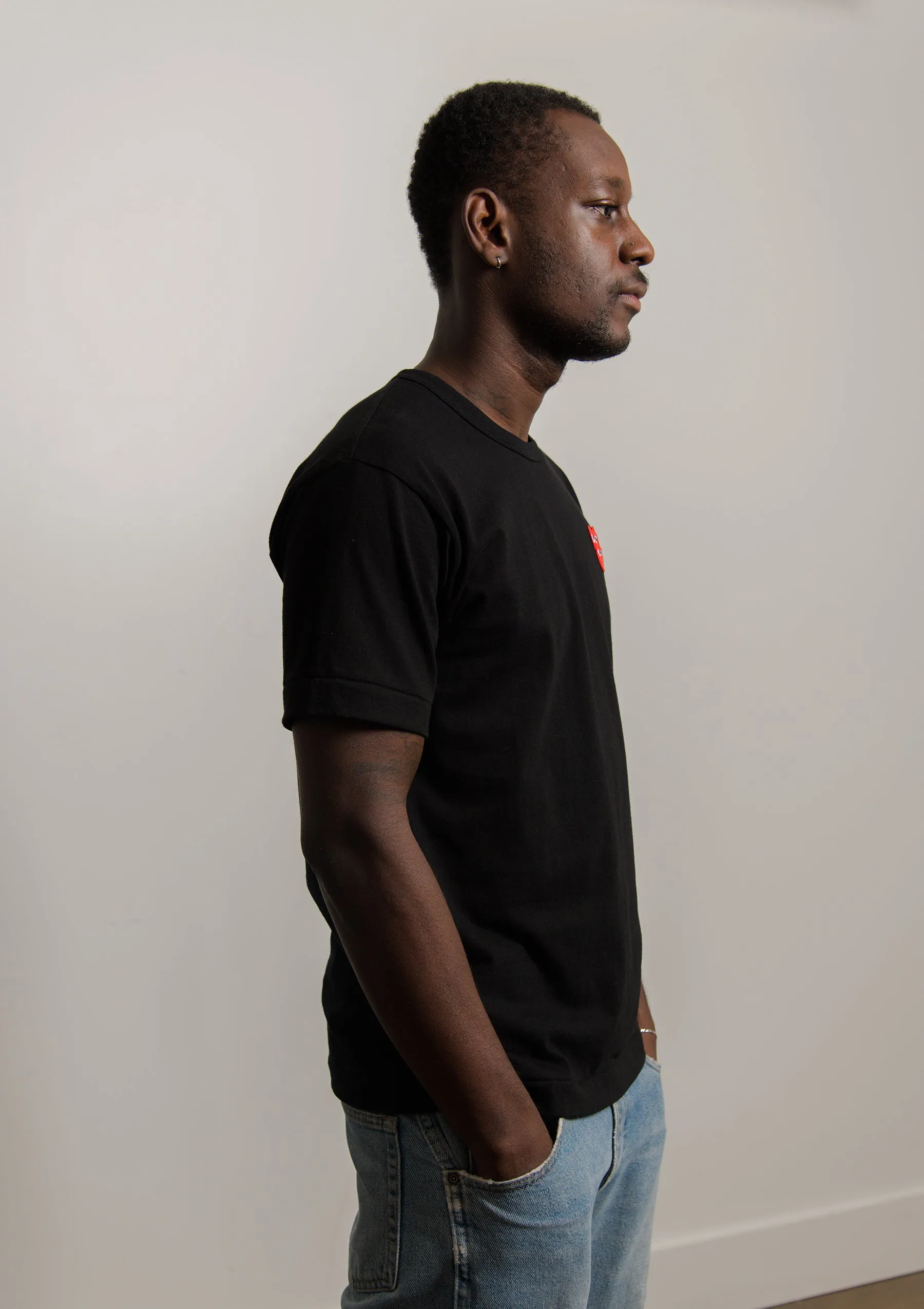 Layered Double Emblem Tee Black/Red T288 sold by Nomad product image thumbnail 4