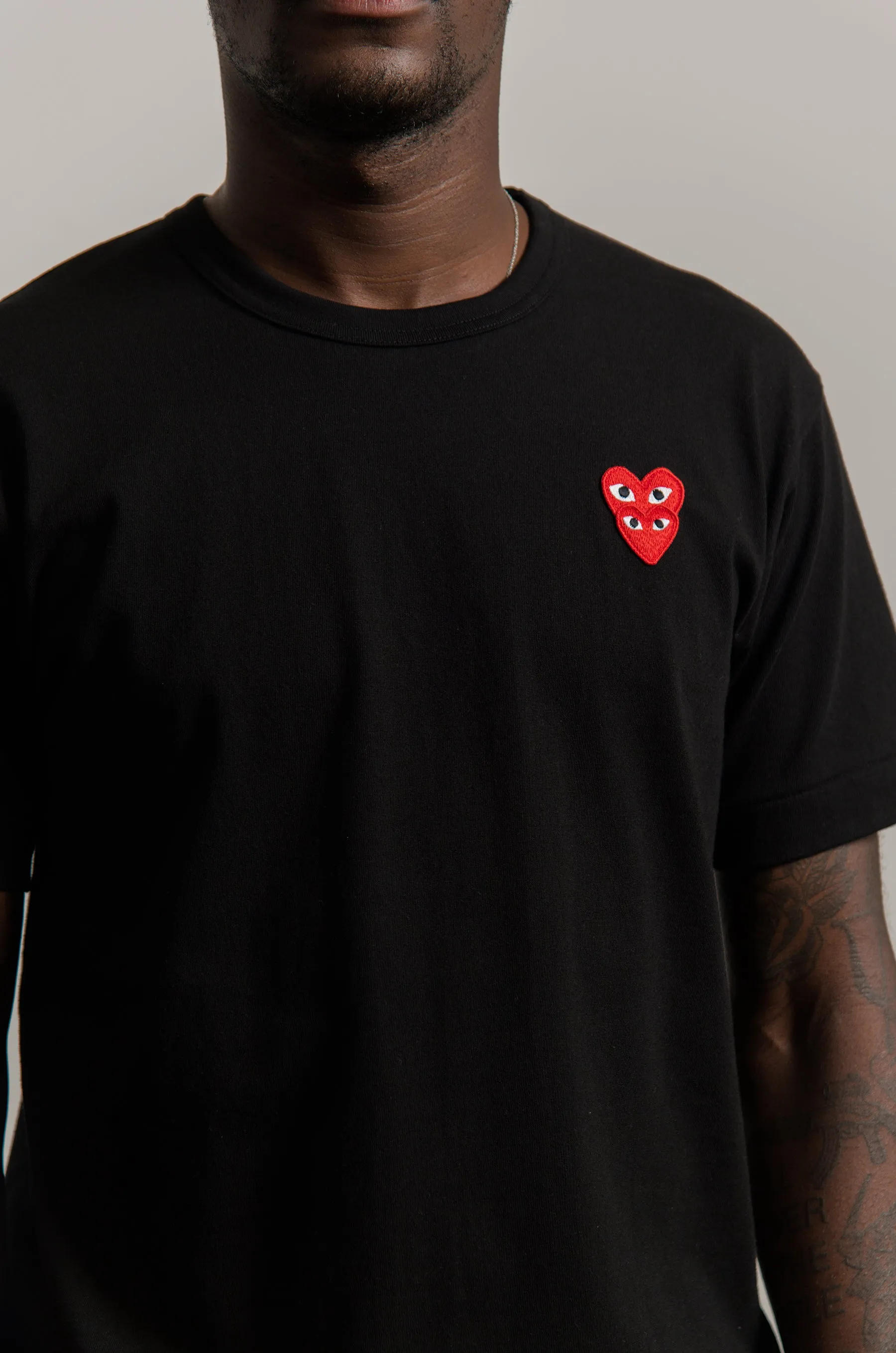 Layered Double Emblem Tee Black/Red T288 sold by Nomad product image thumbnail 2