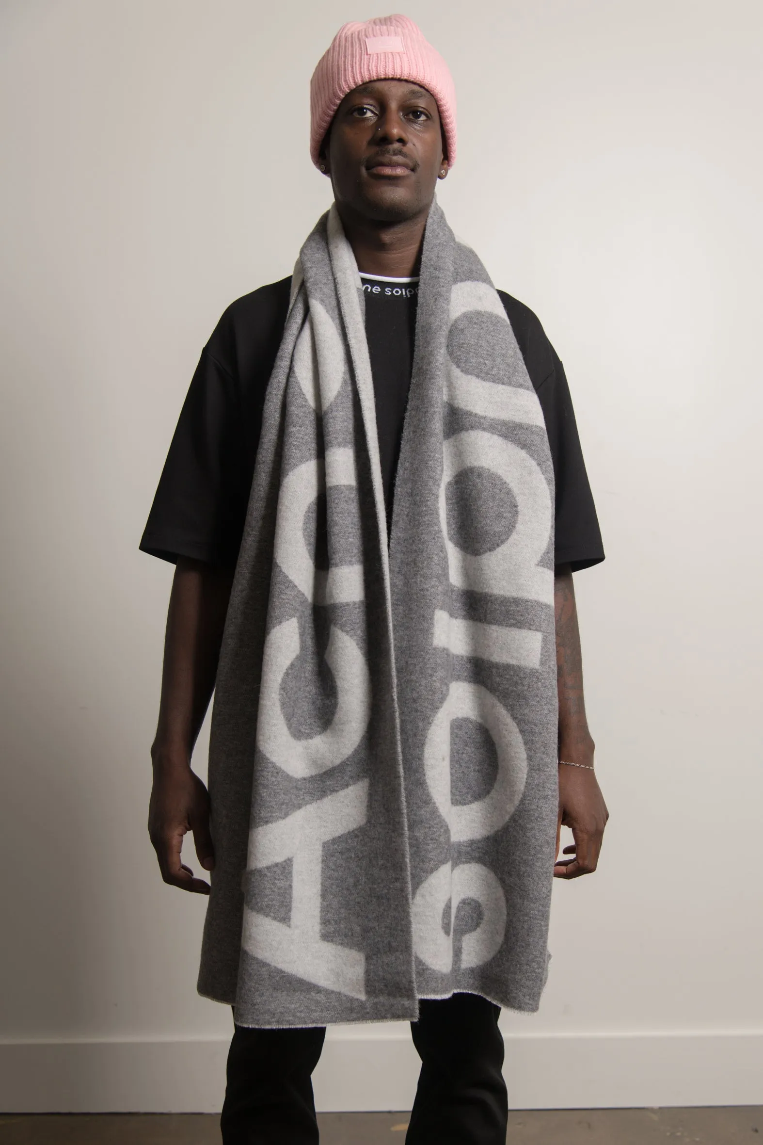 Double-Faced Wool Scarf Grey SCAR000125 sold by Nomad