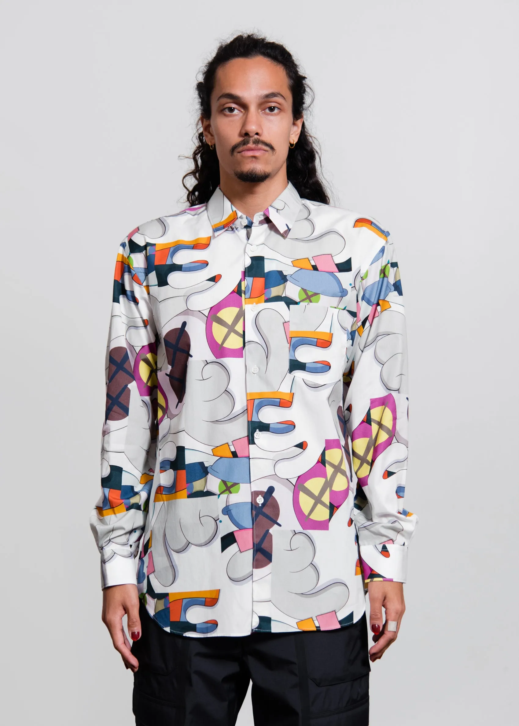 Kaws Hands Allover Print Shirt Multicolour B021 sold by Nomad