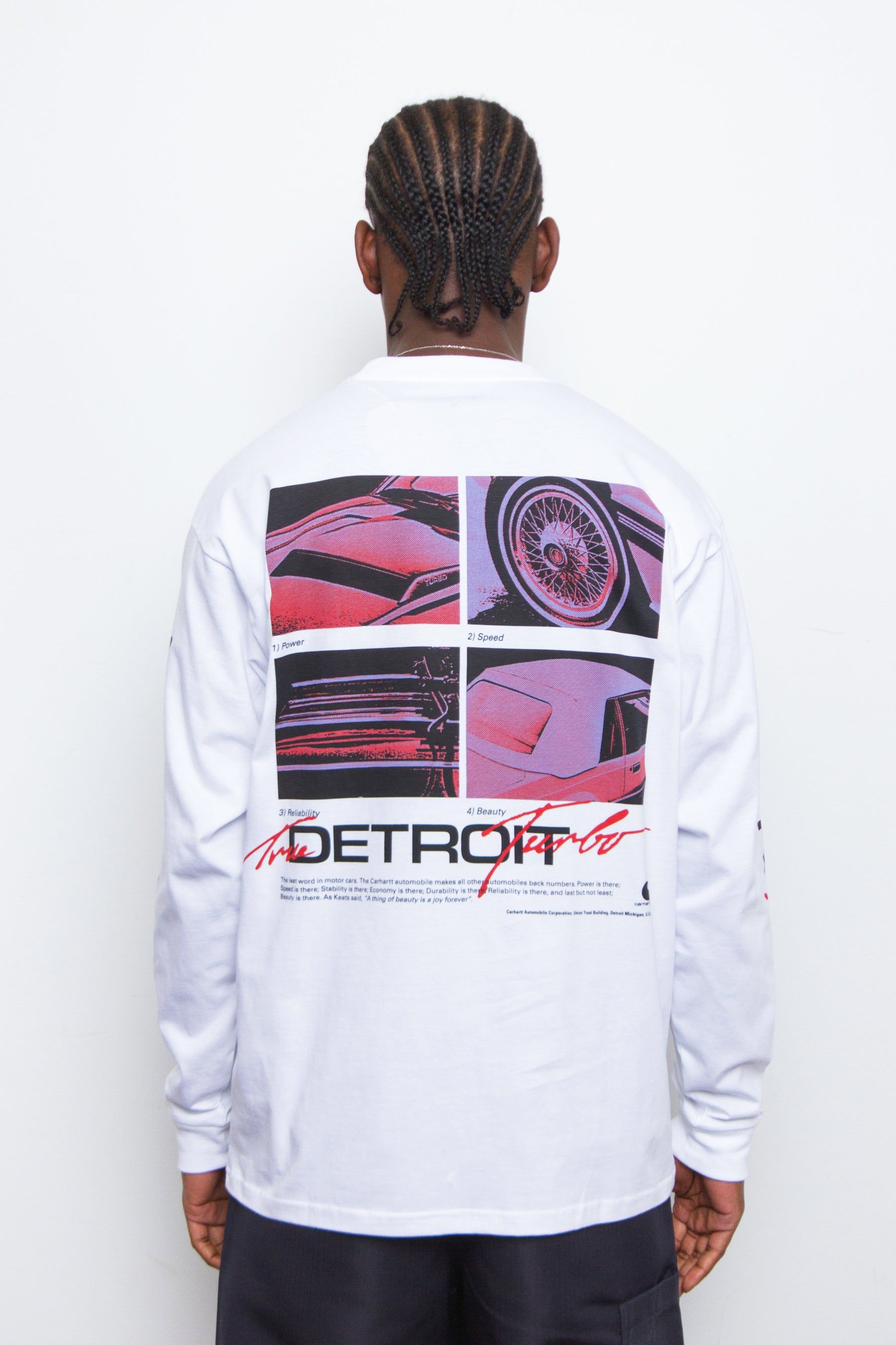 Detroit Turbo Long Sleeve Tee White sold by Nomad product image thumbnail 2
