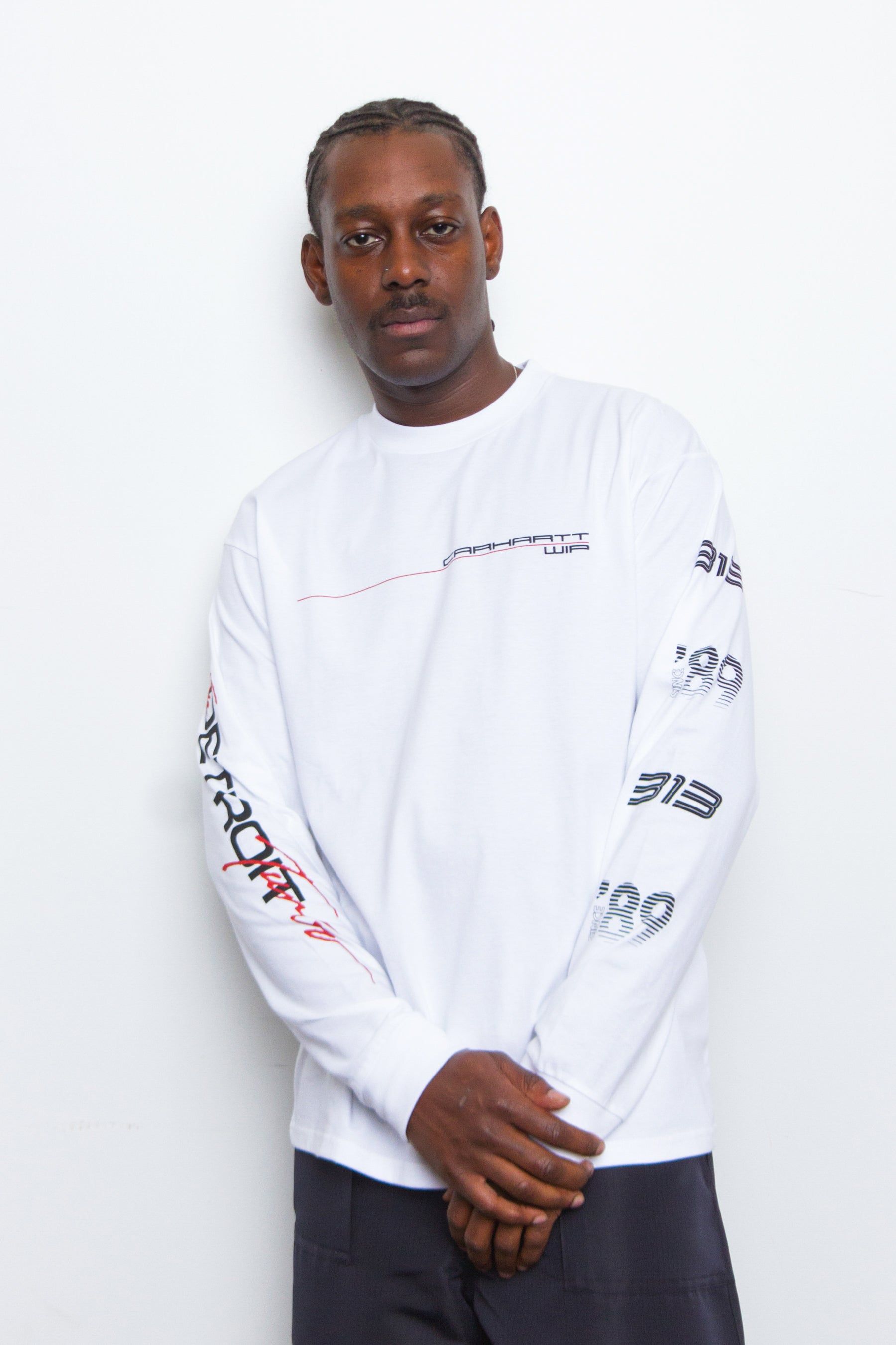 Detroit Turbo Long Sleeve Tee White sold by Nomad