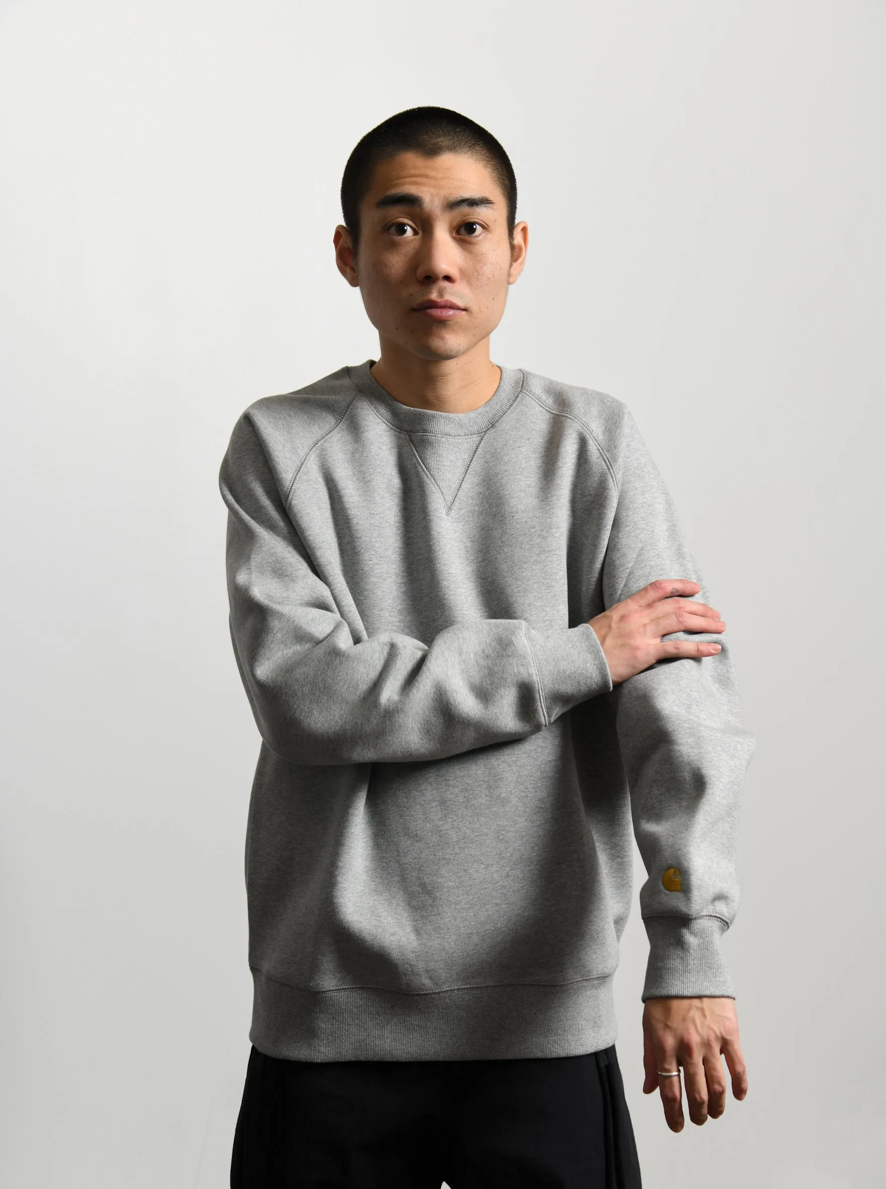 Chase Crewneck Sweater Heather Grey/Gold sold by Nomad product image thumbnail 3