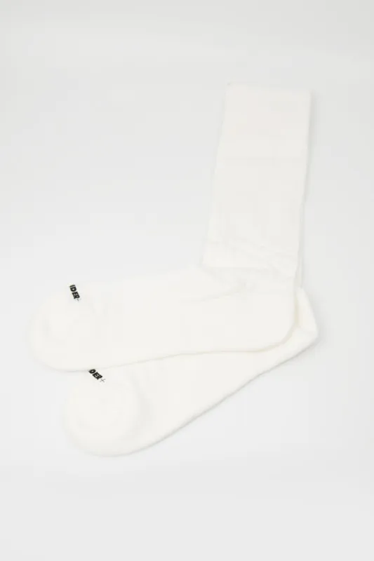 Ribbed Organic Cotton Socks White JPUU766020 sold by Nomad