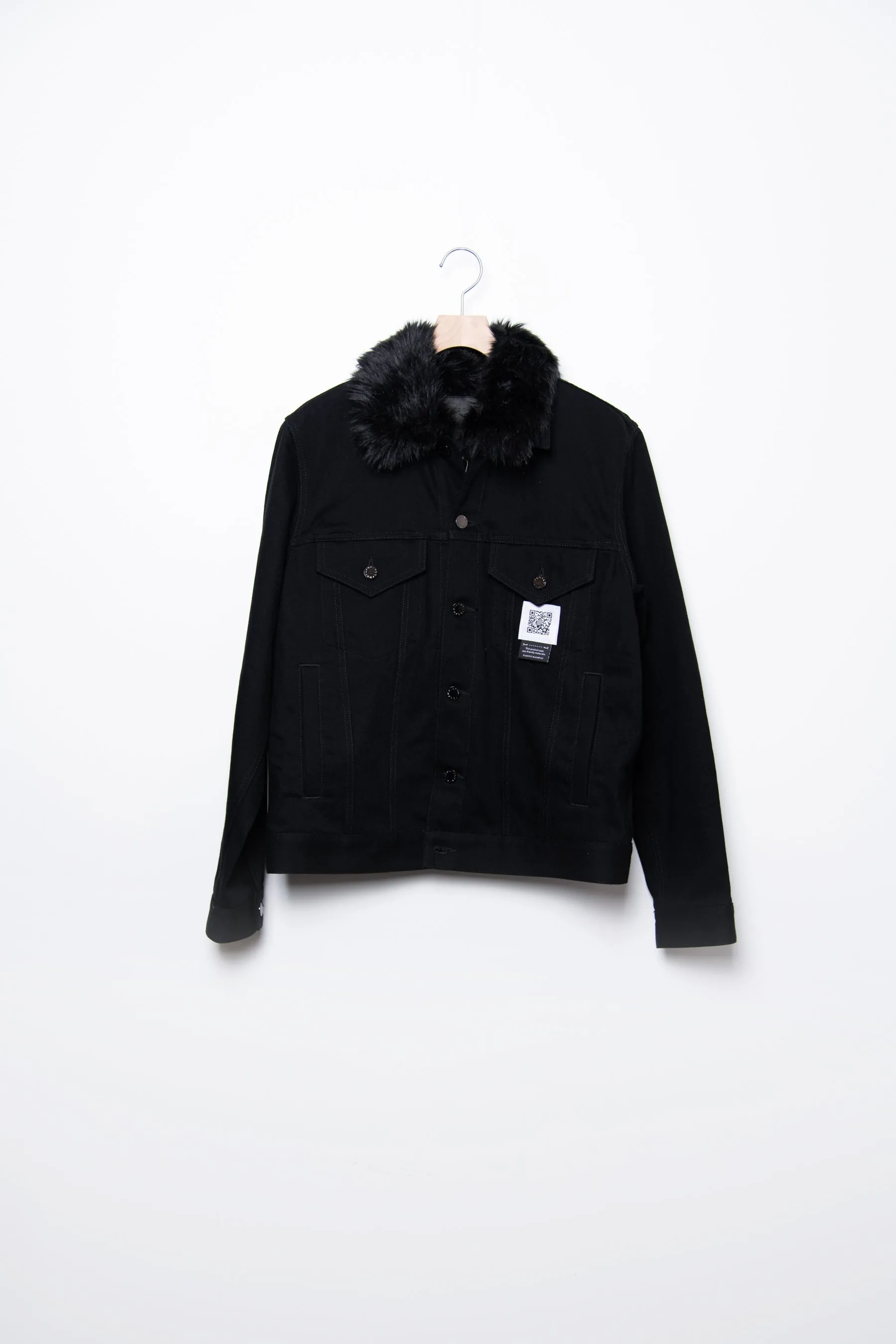 Detachable Collar Denim Jacket Black FU6-BL-01 sold by Nomad product image thumbnail 2