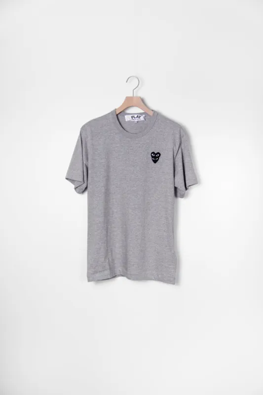 Layered Double Emblem Short Sleeve Tee Grey/Black T296 sold by Nomad