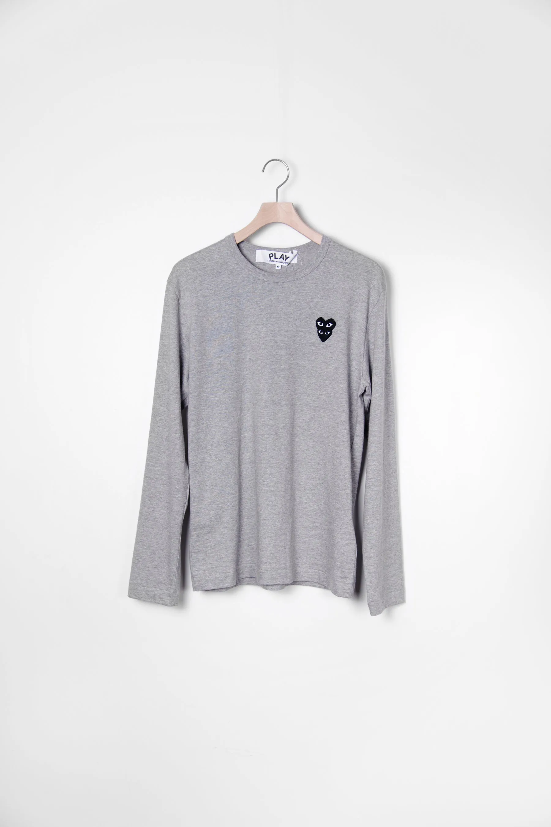 Layered Double Emblem Long Sleeve Tee Grey/Black T300 sold by Nomad