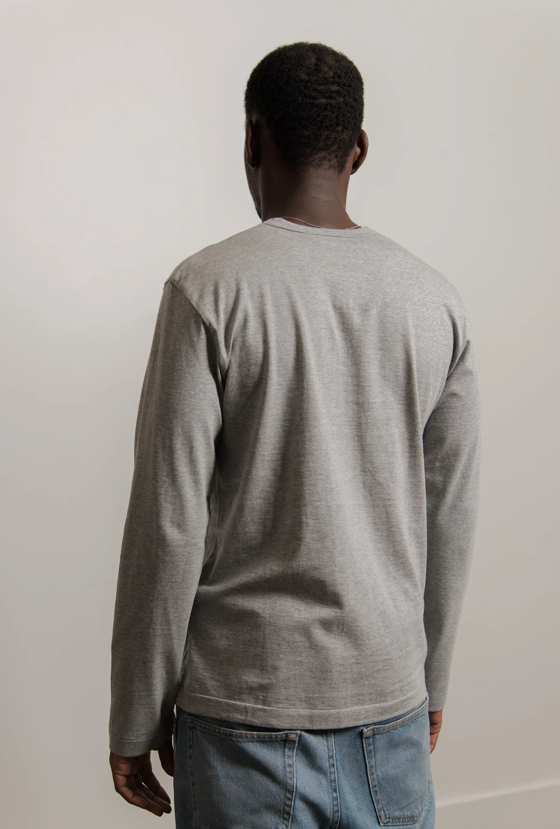 Layered Double Emblem Long Sleeve Tee Grey/Black T300 sold by Nomad product image thumbnail 5
