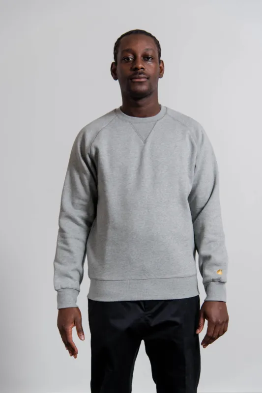 Chase Crewneck Sweater Heather Grey/Gold sold by Nomad