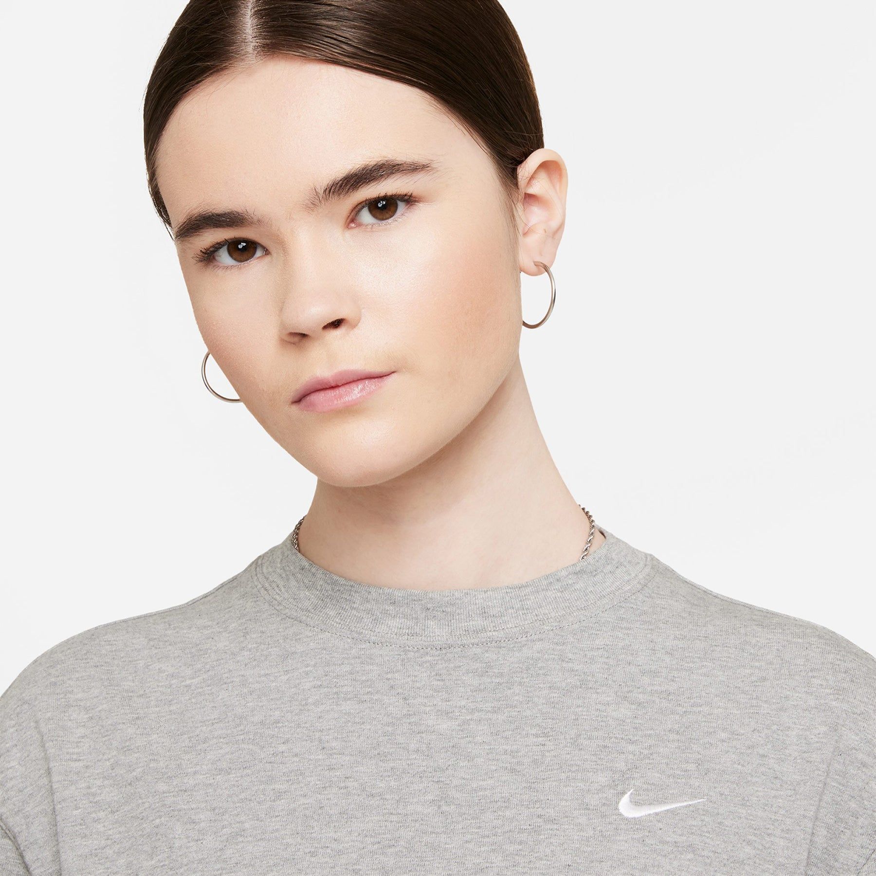 Women's NikeLab Solo Swoosh Tee Dark Grey Heather CV0560-063 sold by Nomad product image thumbnail 2