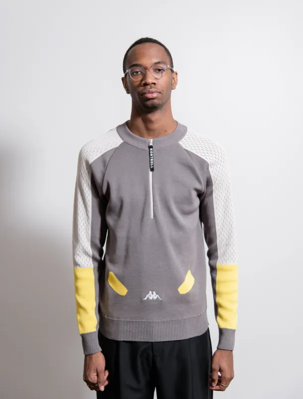 Omini Knit Sweater Grey/Silver/Yellow sold by Nomad