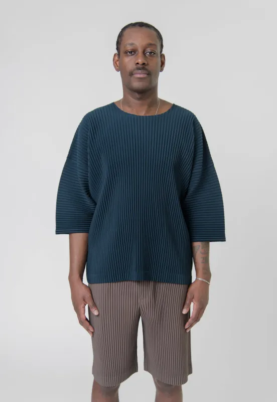 MC May Pleated Tee Deep Indigo JK119-76 sold by Nomad