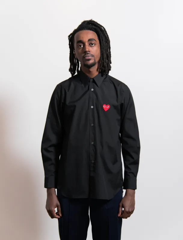 Emblem Shirt Black/Red B002 made by Comme des Garcons PLAY