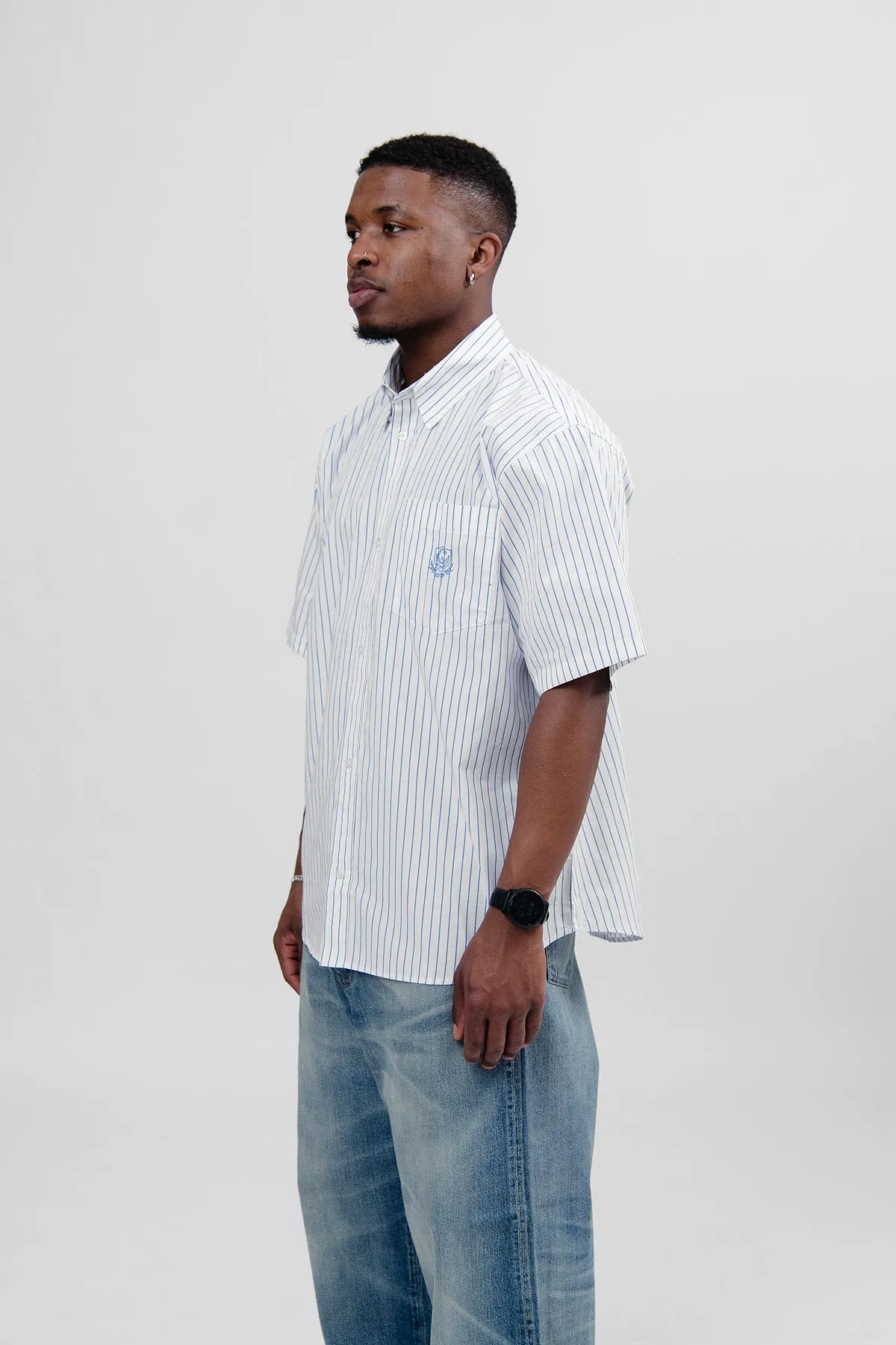 S/S Linus Shirt Stripe Bleach/White I033028 sold by Nomad product image thumbnail 4