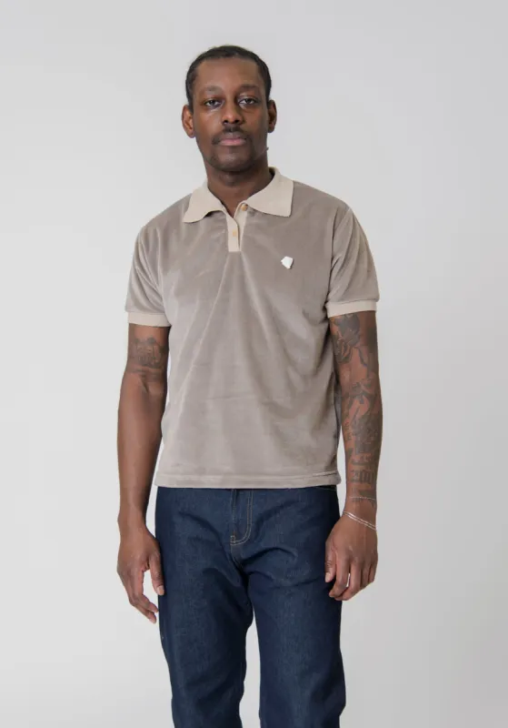 Embroidered Logo Polo Shirt Light Brown TSHI000450 sold by Nomad