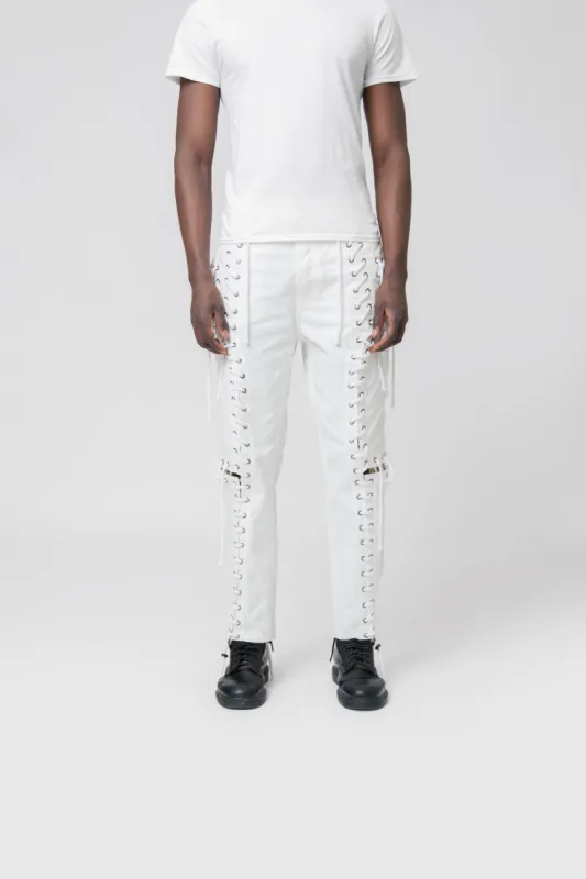 Deconstructed Laced Trouser White CGSS24CWOTRS74 sold by Nomad