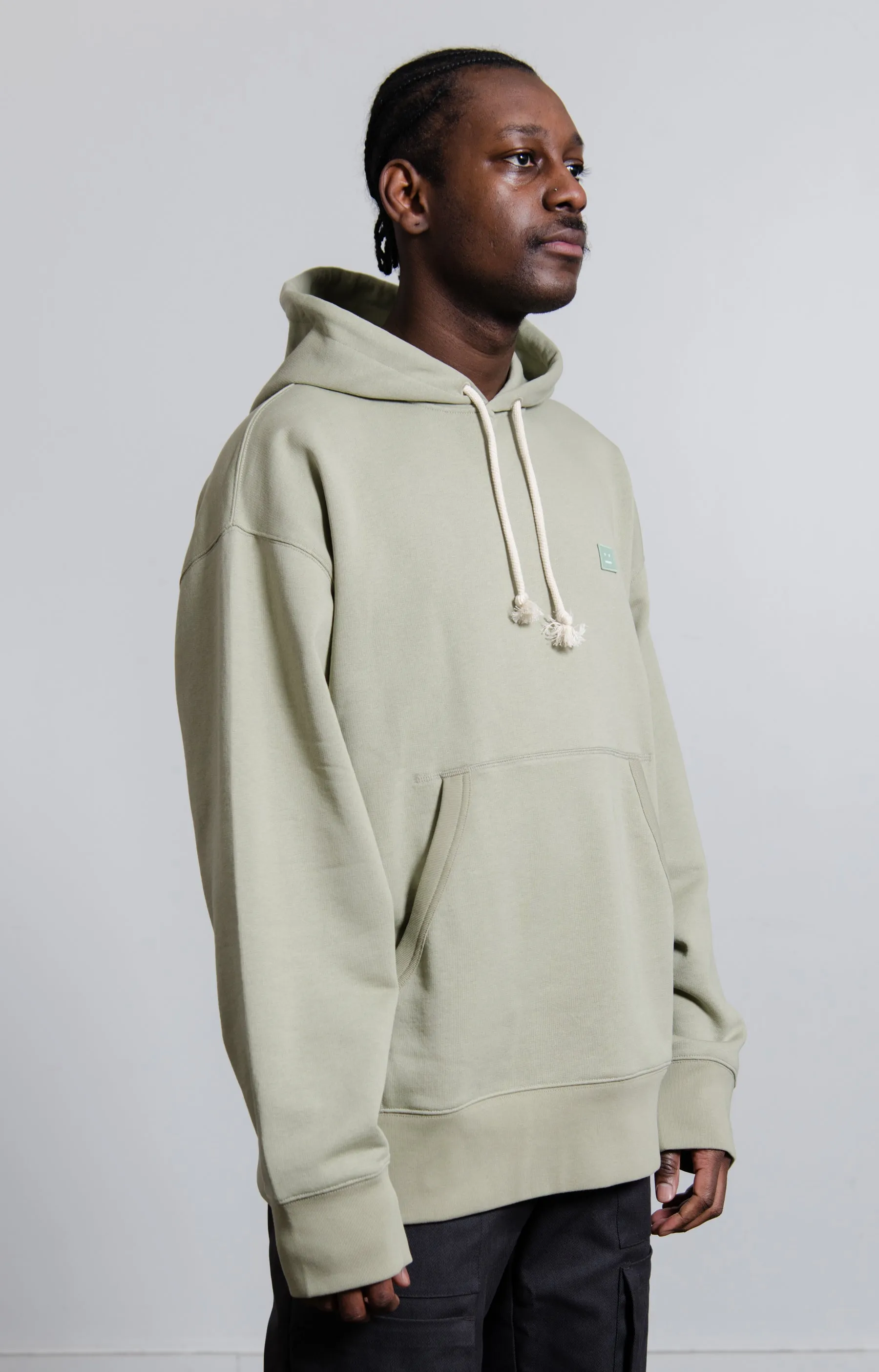 Face Logo Pullover Hoodie Eucalyptus Green SWEA000078 sold by Nomad product image thumbnail 3