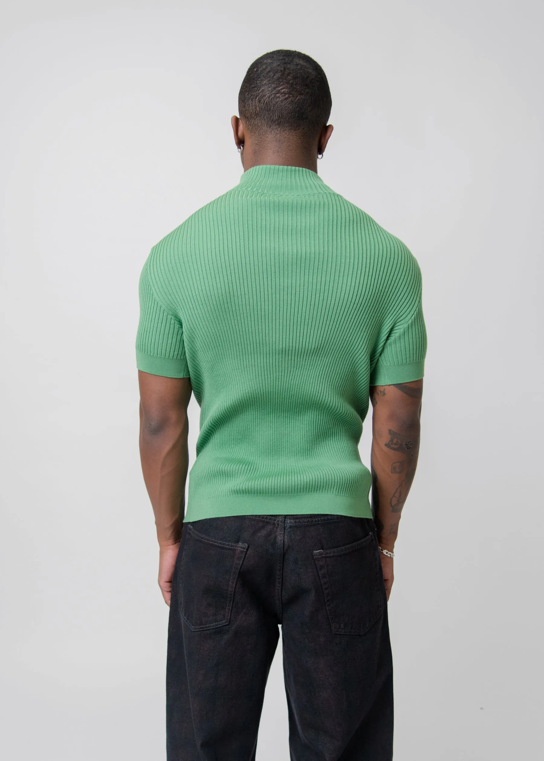 Knit Zip-Up Sweater Green sold by Nomad product image thumbnail 4