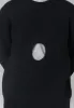 Organic Wool Hole Sweater Black sold by Nomad