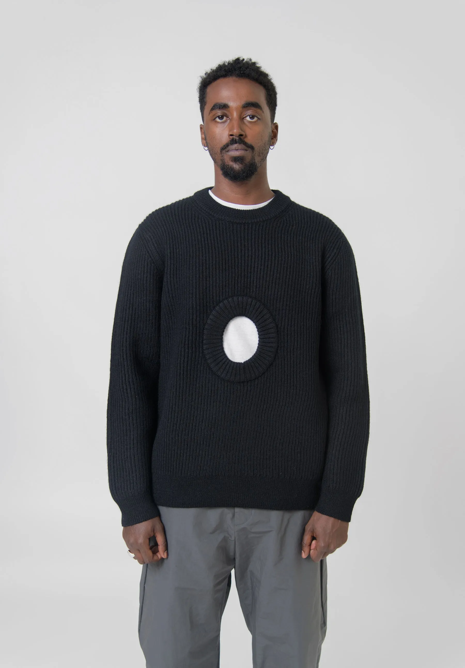 Organic Wool Hole Sweater Black sold by Nomad product image thumbnail 3