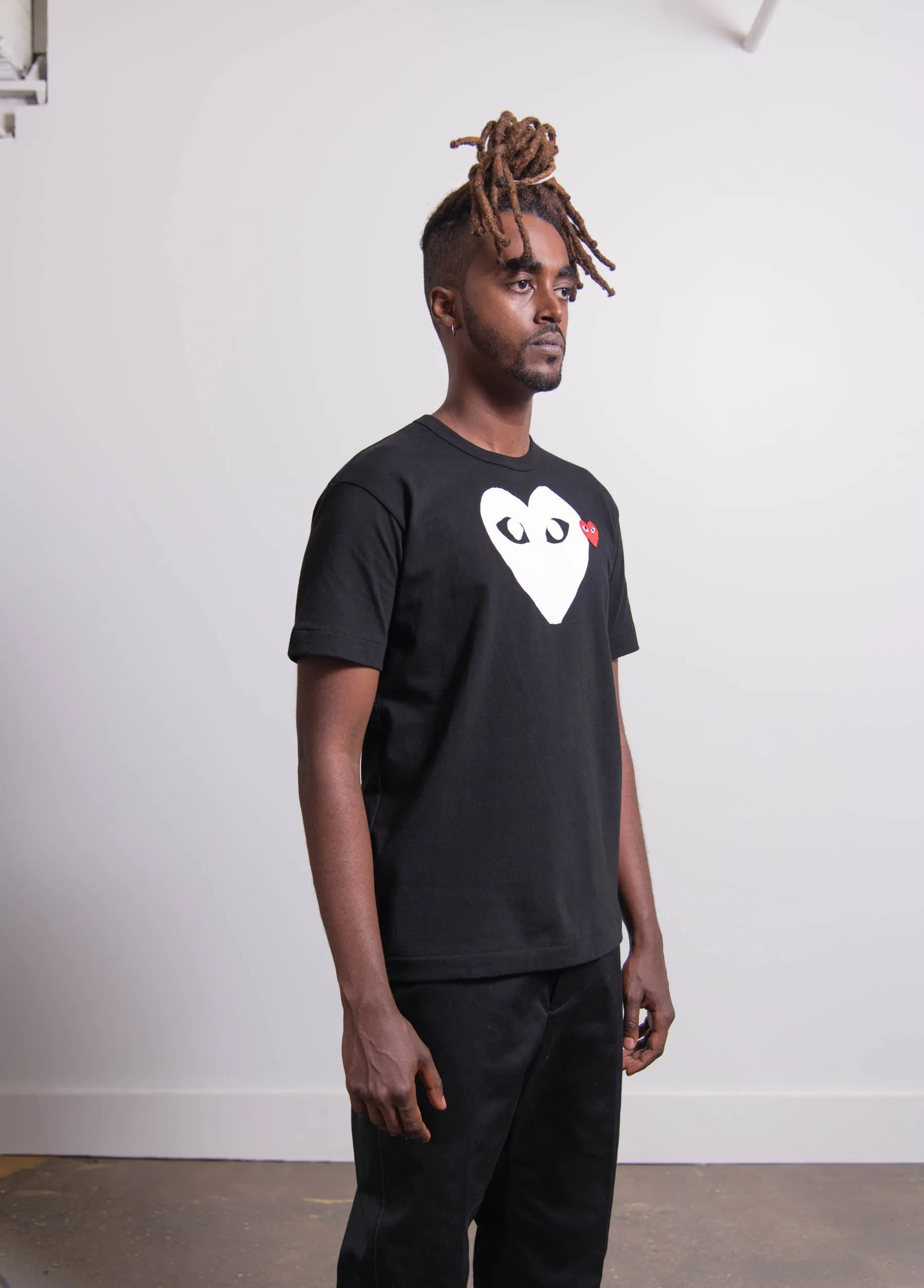 Short Sleeve Chest Print Emblem Tee Black/White/Red T116 sold by Nomad product image thumbnail 3