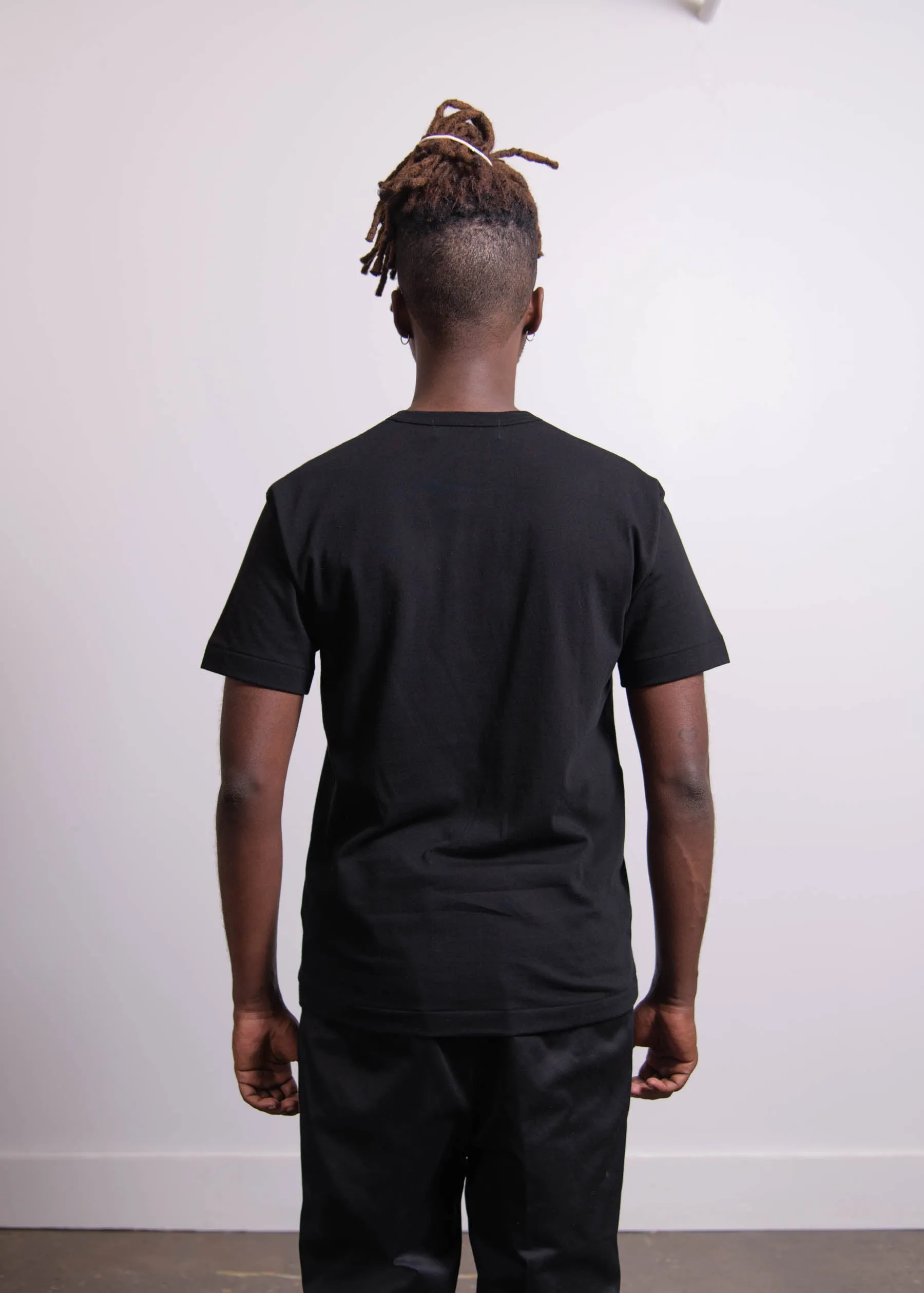 Short Sleeve Chest Print Emblem Tee Black/White/Red T116 sold by Nomad product image thumbnail 4
