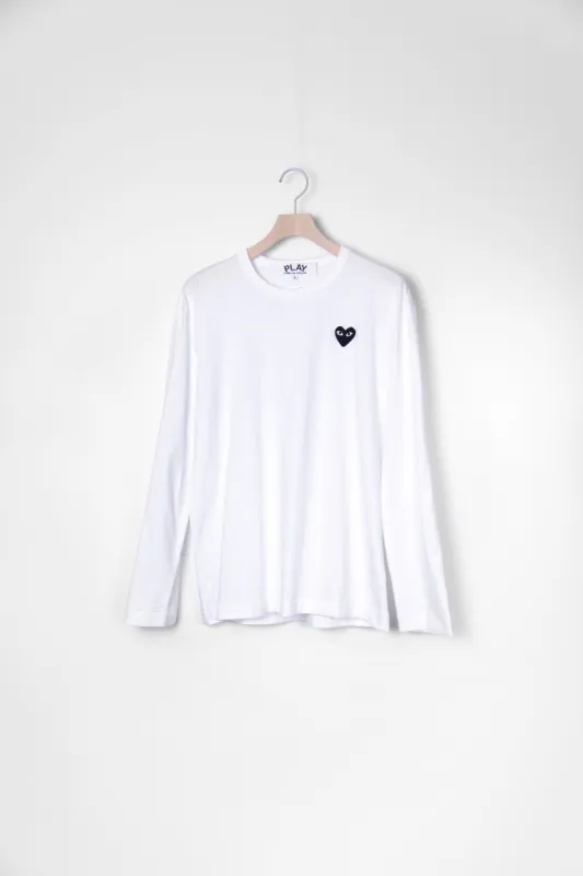 Long Sleeve Emblem Tee White/Black T120 sold by Nomad