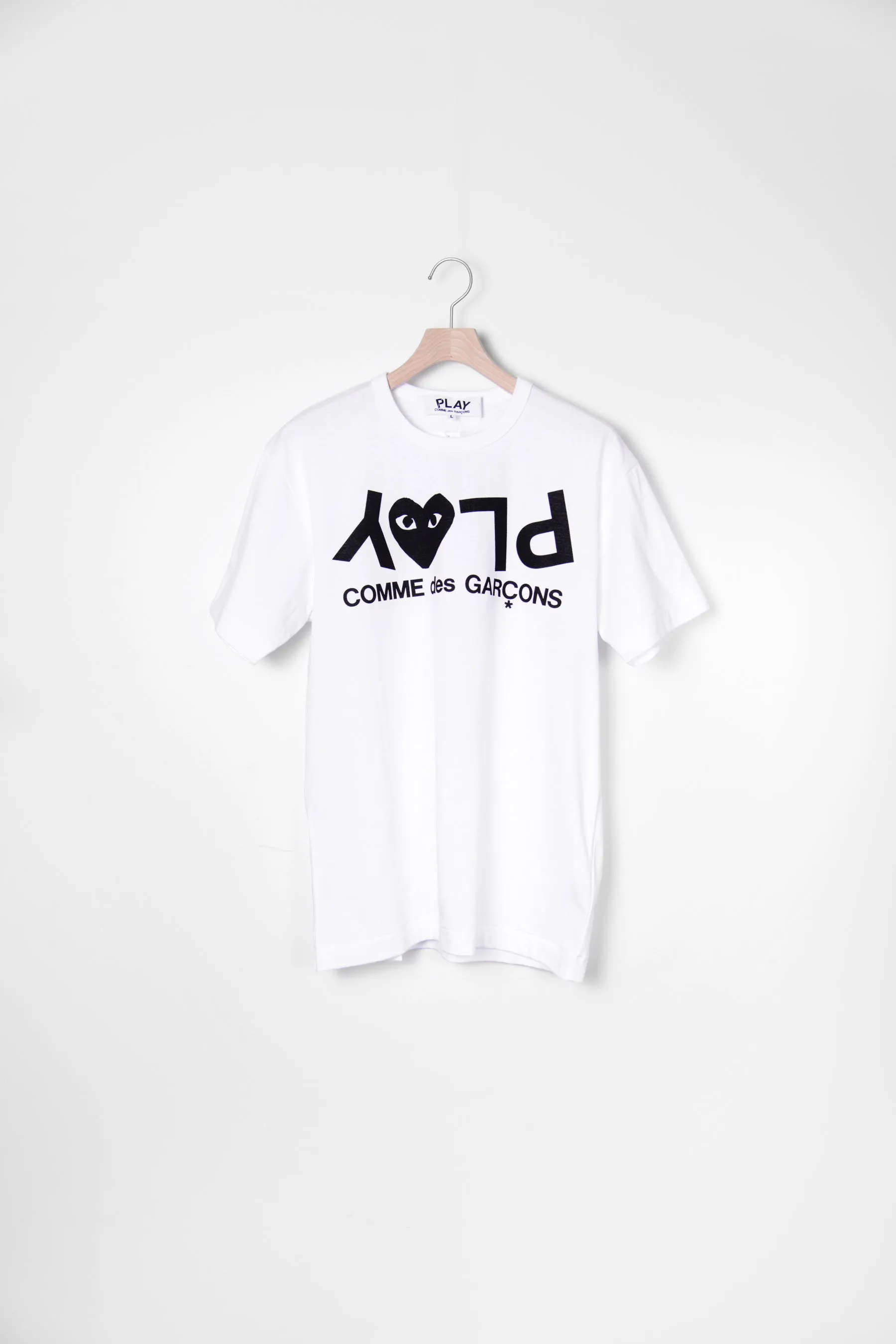 Short Sleeve Chest Print Logo Tee White/Black T068 sold by Nomad product image thumbnail 2