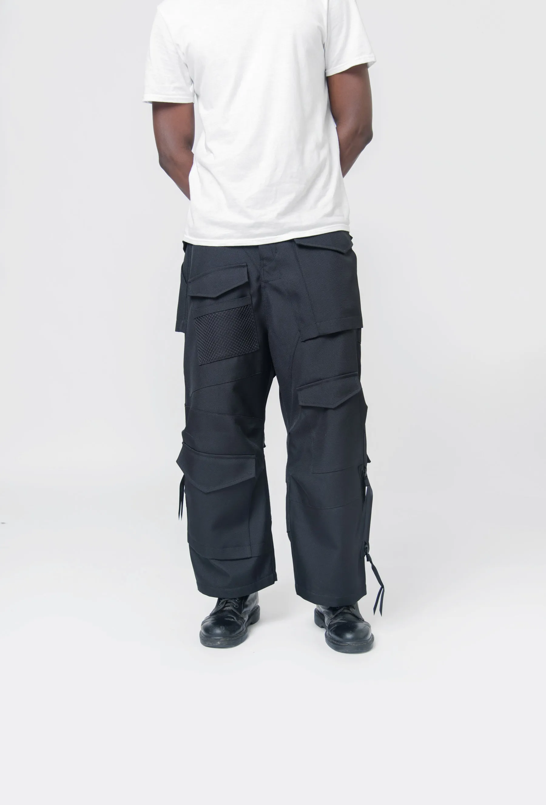 Polyester Canvas Cargo Pant Black WM-P002-051 sold by Nomad product image thumbnail 3