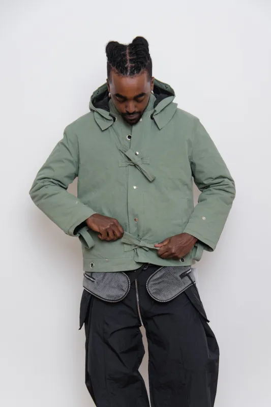 Reversible Quilted Jacket Green/Black sold by Nomad