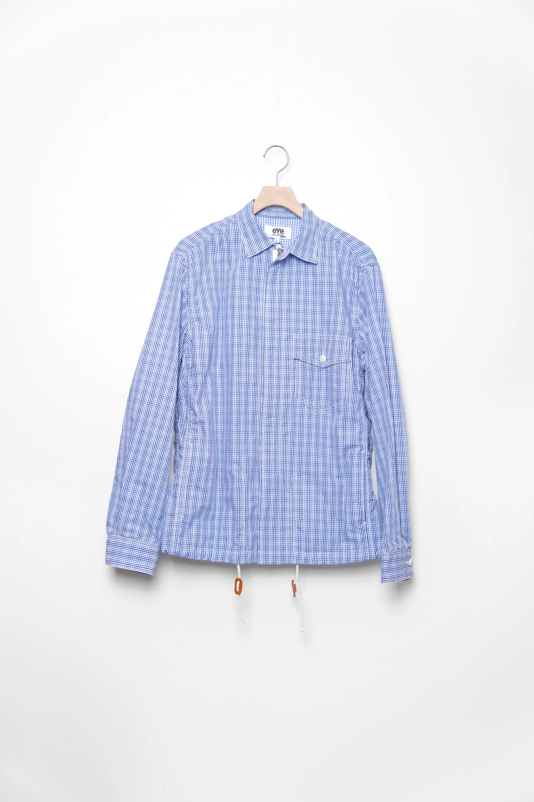Cotton Check Jacket Light Blue/White B908 sold by Nomad product image thumbnail 2
