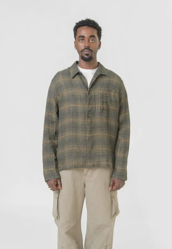 Mirage Check Box Shirt Green sold by Nomad