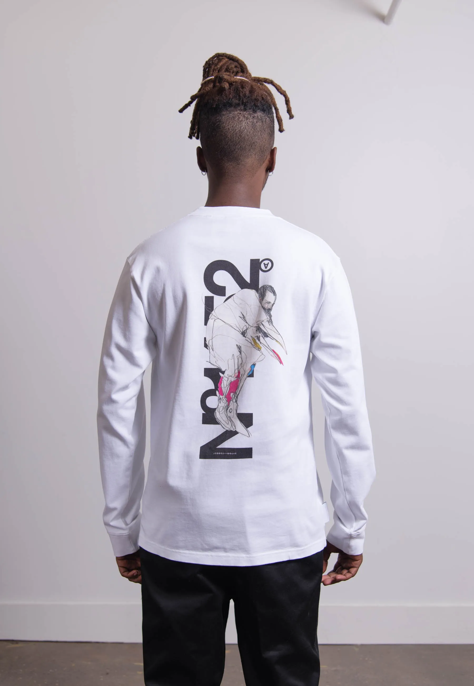 Long Sleeve N.1452 Tee White sold by Nomad product image thumbnail 2
