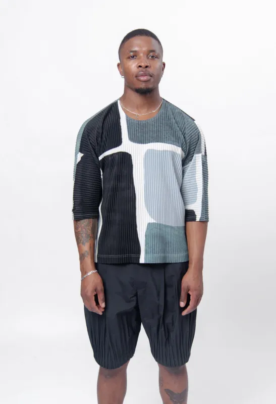 Landscape T-Shirt Gray HP46-JK356-12 made by Issey Miyake