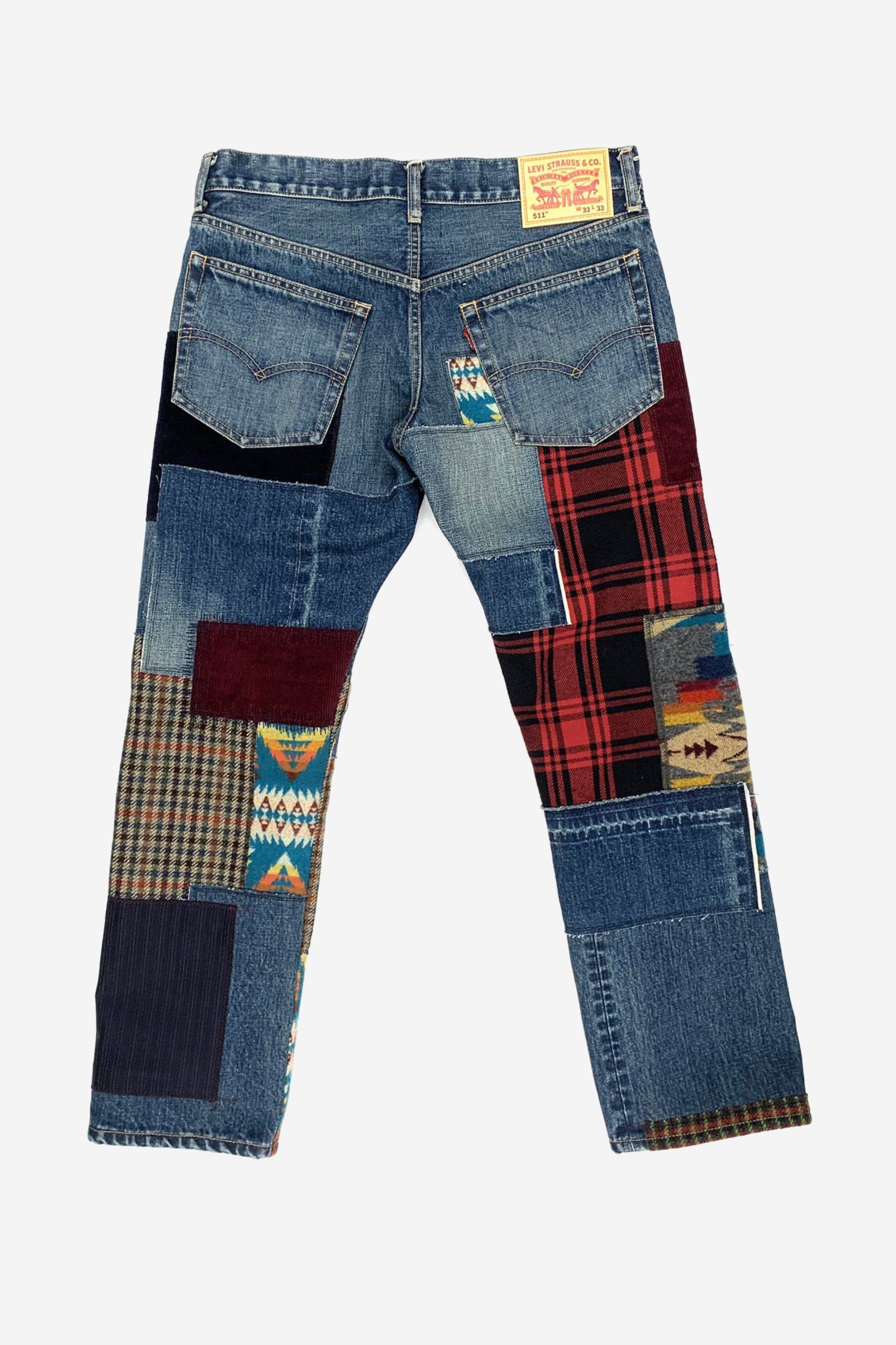 Pendleton Patchwork Levi's Denim Indigo WJ-P204 sold by Nomad product image thumbnail 2